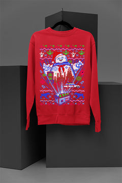 UGLY Marshmallow Man Mania | Ghostbusters Christmas Ugly Design | Retro 80s Icon