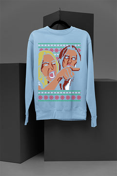 "Woman Yelling at Cat" Christmas Sweatshirt | Funny Memes | Holiday Festive |