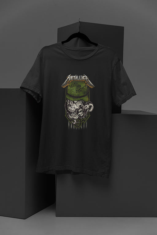 Metallica Seek And Destroy | Vintage Band Tee | Metallica Memorabilia | Metallica Seek And Destroy Inspired | '80s Metallica Merch | Retro Metallica Shirt