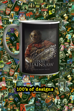 Horror Texas Chainsaw 11oz Mug | Film Fan Gift | Scary Movie Lover | Halloween Coffee Cup