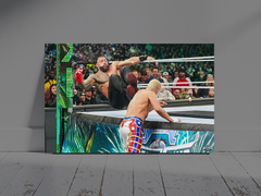 Wrestlemania 40 Poster | Roman Reigns vs Cody Rhodes Design | Premium Gloss | Wrestling Art | Home Decor | WWE Fan Gift