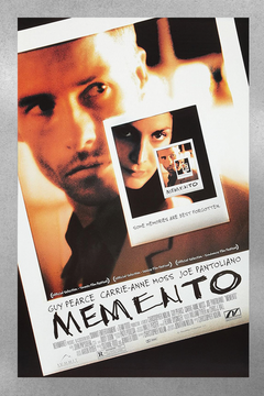 Memento Guy Pearce Gloss Movie Poster | Christopher Nolan Wall Art Print | Film Noir Decor for Cinema Fans