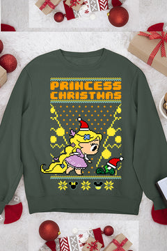 UGLY Christmas Princess | Retro Ugly Christmas Sweater | Vintage Christmas Princess Sweatshirt | Nost
