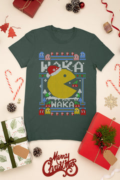 UGLY Retro Pacman Christmas T-Shirt | Vintage Arcade Gaming | Festive Ugly Design |