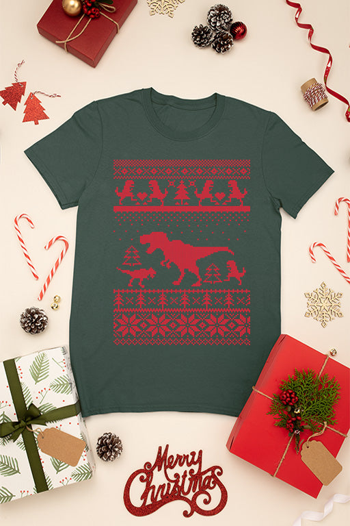 KIDS UGLY Christmas T-Rex Dino-mite Dino | Kid's Christmas U