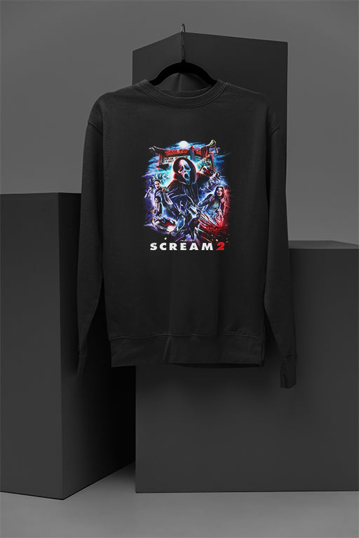 Horror Movie Scream 2 | Cozy Vintage Pullover | Classic Horror Film | Halloween Sweatshirt
