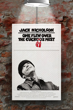 One Flew Over The Cuckoos Nest Jack Nicholson Gloss Poster | Movie Art Print | Classic Film Wall Décor | Cinema Poster Gift | Cult Movie Memorabilia | Vintage Film Artwork | Retro Hollywood Poster