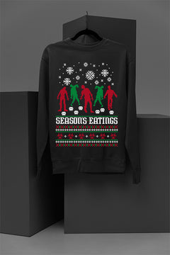 UGLY Festive Zombies Feasting | Christmas Horror Apparel | Undead Merry Madness | Retro Apocalypse Fashion