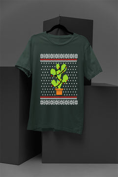 UGLY Christmas Cactus Chaos T-Shirt | Retro Christmas | Festive Fun | Vintage Vibes |