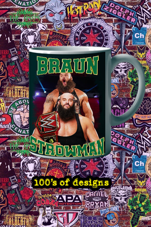 Braun Strowman 11oz Mug | Pro Wrestling The Monster Among Men Design