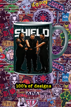 THE SHIELD 11oz Mug Featuring Pro Wrestling Superstar Dean Ambrose | WWE Collectible Coffee Cup | Wrestling Fan Gift Accessory