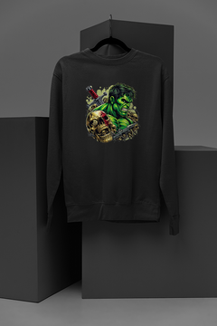 "Rage Warrior Skull Sweatshirt | Marvel-Inspired Hulk Graphic | Bold and Edgy Design | Trendy Streetwear | Limited Edition Gear"