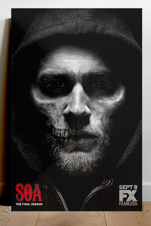 Sons of Anarchy Charlie Hunnam Gloss Poster | TV Show Man Cave Decor SOA Fans Gift