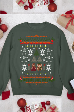 Zelda's Festive Hyrule Adventure Sweatshirt | Link | Triforce | Christmas