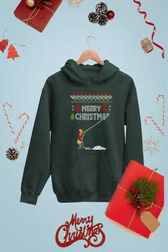 KIDS UGLY | Grinch Merry Christmas | Kids Christmas Ugly Design Hoodie | Retro