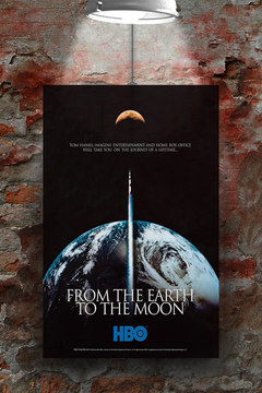 From the Earth to the Moon Tom Hanks Premium Gloss Poster | TV Show Design Art Print | Collector's Item Home Decor