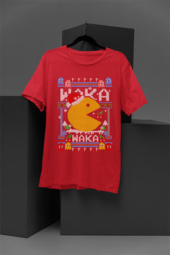 UGLY Retro Pacman Christmas T-Shirt | Vintage Arcade Gaming | Festive Ugly Design |