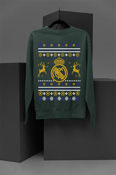 UGLY Real Madrid Christmas Sweatshirt | Vintage Madrid Logo | Retro Christmas Apparel | Best of Real Madrid