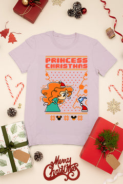 KIDS UGLY Princess Christmas T-shirt | Kids Christmas Ugly Design | Disney Princess | Vintage