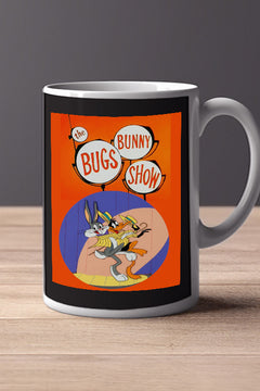 The Bugs Bunny Show 11oz Mug featuring Bugs Bunny | Vintage TV Show Collectible | Novelty Coffee Cup | Warner Bros Cartoon Porcelain Mug