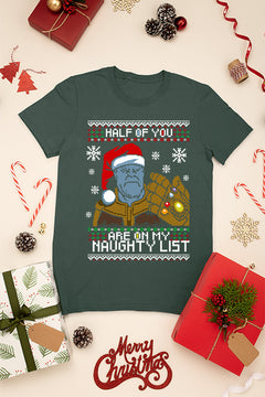KIDS UGLY: Thanos on the Naughty List Christmas T-shirt | Marvel Thanos |