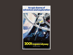 2001 A Space Odyssey Canvas Print | Film Art Decor | Tribute to Stanley Kubrick | Space Odyssey Sci-Fi Poster Art | Gift for Movie Buffs