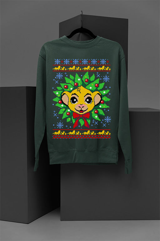 UGLY Roaring Christmas Simba Lion King Sweatshirt | Retro 90s Nostalgia