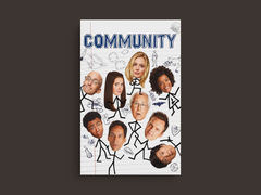 Community Canvas Print | Abed Nadir | TV Show Fan Art Decor home | Cool Artwork | Troy Barnes | Cult TV Series Poster | Pop Culture Wall Hanging