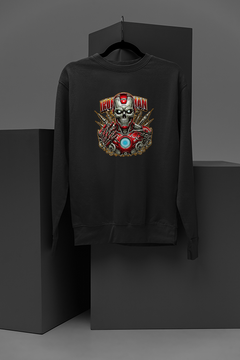 Iron Man Skull Armor Sweatshirt | Marvel Comics Inspired Jumper | Superhero Skull Design Shirt