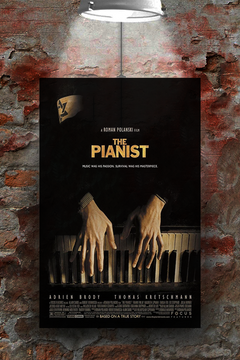 The Pianist Adrien Brody Gloss Poster | Film Artwork | Classic Movie Decor