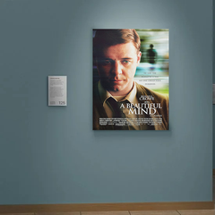 A Beautiful Mind Canvas Print Russell Crowe|Jennifer Connelly|Classic Movie Poster Wall Art