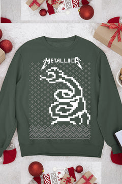 UGLY Metallica "Master of Christmas" Sweatshirt | Ugly Metallica Christmas Design | Retro