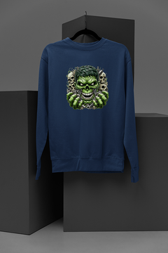 "Hulk Skull Tattoo Sweatshirt | Marvel Comics Inspired | Cool Hulk Skull Sweatshirt"