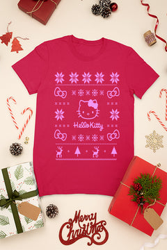 KIDS UGLY: Hello Kitty Retro Christmas | Cute Kittens | Kids Festive T-shirt