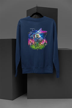 Horror | Michael Myers Neon Style Cozy Pullover | Scary Movie Sweatshirt | Warm Halloween Top