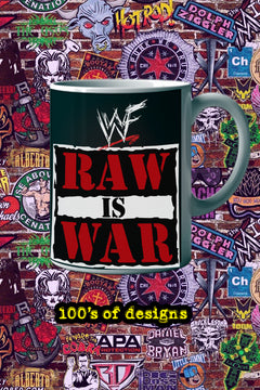 RAW IS WAR 11oz Mug featuring Stone Cold Steve Austin | Pro Wrestling | WWE | Gift for Wrestling Fans