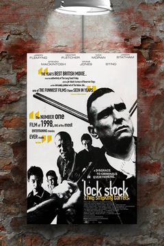 Lock, Stock and Two Smoking Barrels - Jason Statham Gloss Film Poster | Vintage Guy Ritchie Movie Print | Retro British Film Decor