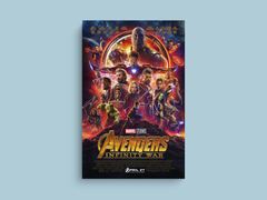 Avengers Infinity War Canvas Print | Movie Poster Design | Marvel Hulk Thor Iron Man Captain America Thanos | Chris Hemsworth Canvas Art