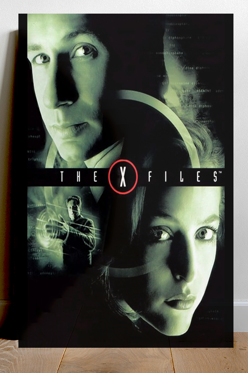 The X Files David Duchovny Dana Scully Poster | TV Show Fan Art | Mulder and Scully Print | Premium Gloss Poster | Wall Decor Gift