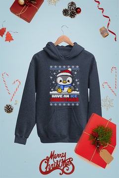 Penguin Parade Kids Christmas Ugly Hoodie