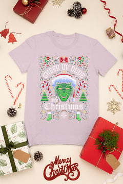 KIDS UGLY Grinch with Motto "Cheer Up Dude" Christmas T-shirt |