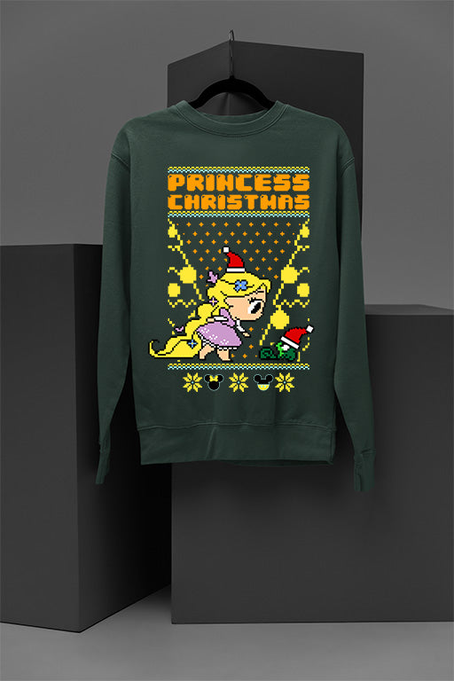 UGLY Christmas Princess | Retro Ugly Christmas Sweater | Vintage Christmas Princess Sweatshirt | Nost