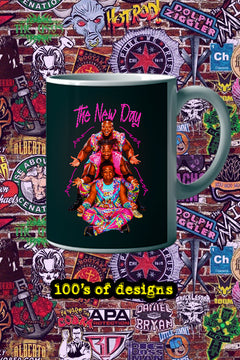 THE NEW DAY 11oz Mug featuring WWE Kofi Kingston | Xavier Woods | Big E design