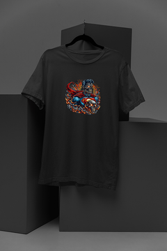 "Superhero Flames T-Shirt | DC Comics Inspired | Superman Skeleton Graphic Tee"