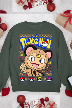 UGLY Meowth Monstrosity | Christmas Ugly Design | Team Rocket Cat | Retro