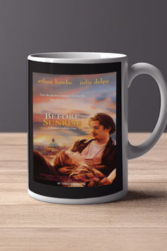 Before Sunrise 11oz Mug Ethan Hawke Julie Delpy Poster | Film Memorabilia Design