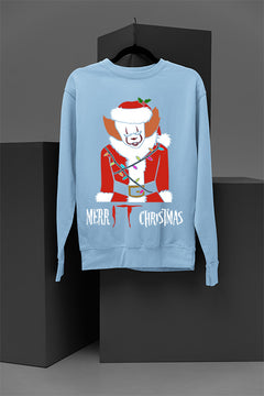 UGLY Yet Festive Pennywise from IT Christmas Sweatshirt | Horror Clown | Stephen King | Red