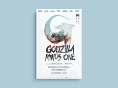 Godzilla Minus One Canvas Print featuring *Lead Actor's Name* | Film Art | Movie Poster | Home Decor