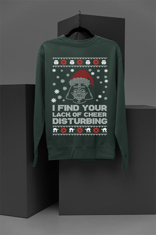 UGLY Star Wars Christmas Vader | Vintage Holiday Darth Vader Sweatshirt | Retro Galactic Christmas Sweatshirt |