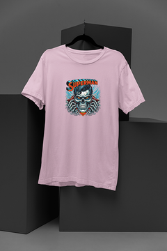 "Superman-Inspired Christopher Reeve Skull Tee | DC Comics Graphic Shirt | Edgy Superhero Design | Trendy Pop Culture Clothing | Unique Comic Book Apparel"